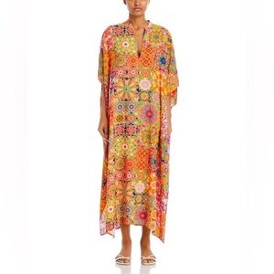Johnny Was Multicolor Floral Maxi Dress